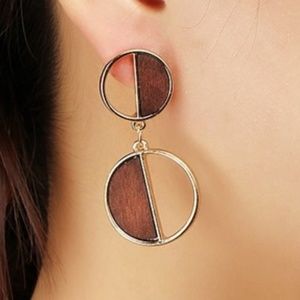 Wooden Dangle Earrings